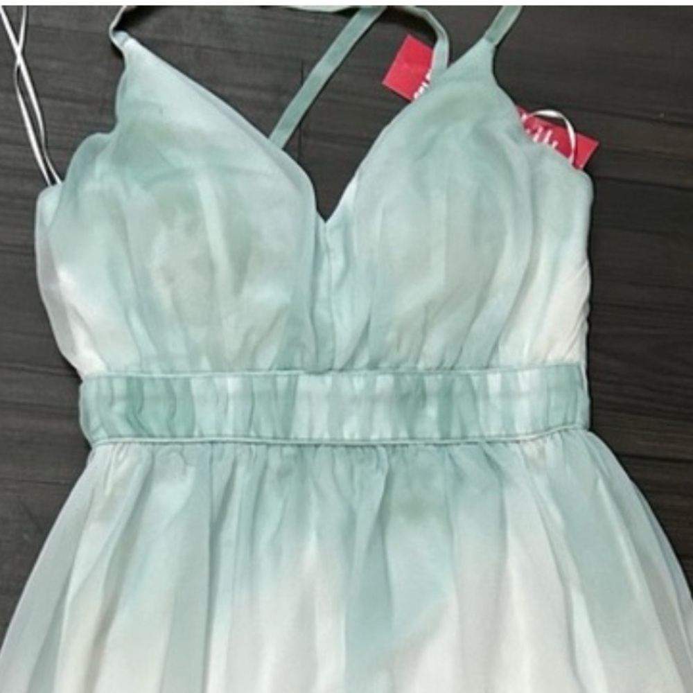 Mint and White Ombre Dress